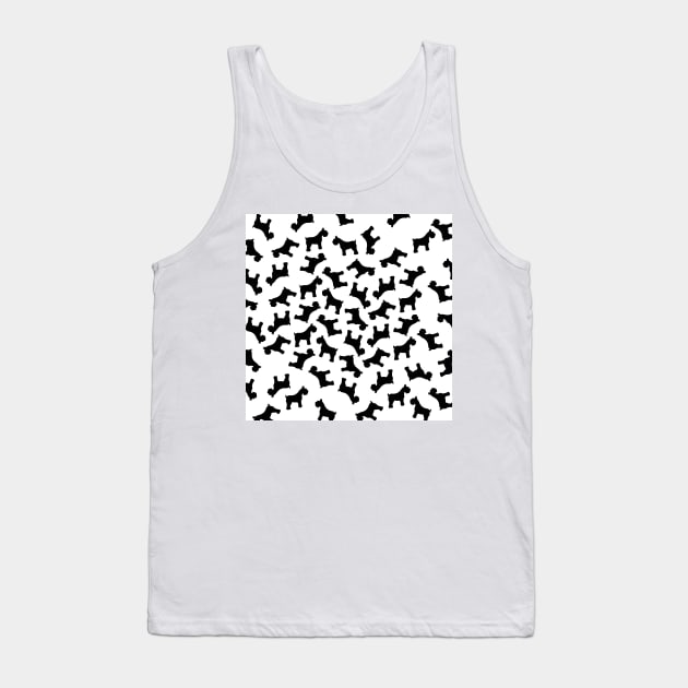 Schnauzer Black Pattern Tank Top by XOOXOO